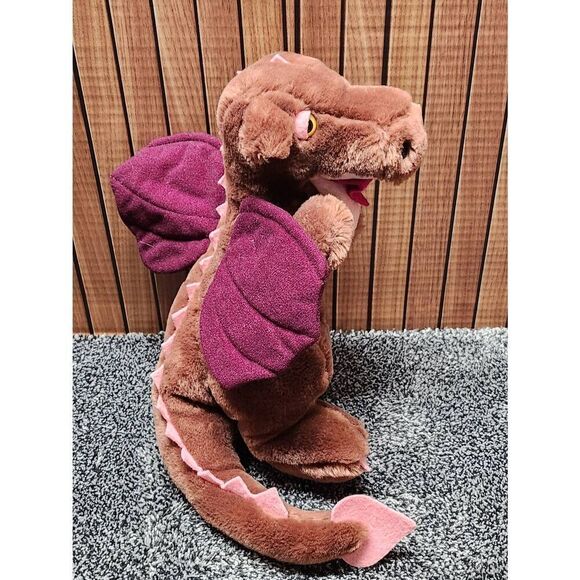 Dakin Dragon Plush 1983 Stuffed Animal 10" Burgundy Pink Red Mauve 80s Kids #A73 - Picture 4 of 7